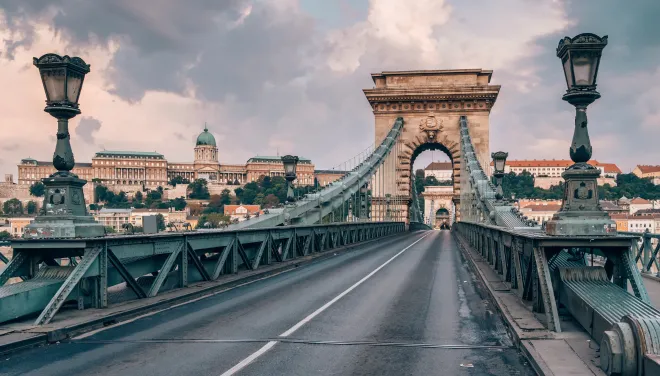 Chain bridge on Danube river, luxury bespoke travel